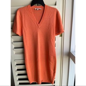 St John knit tropic orange dress